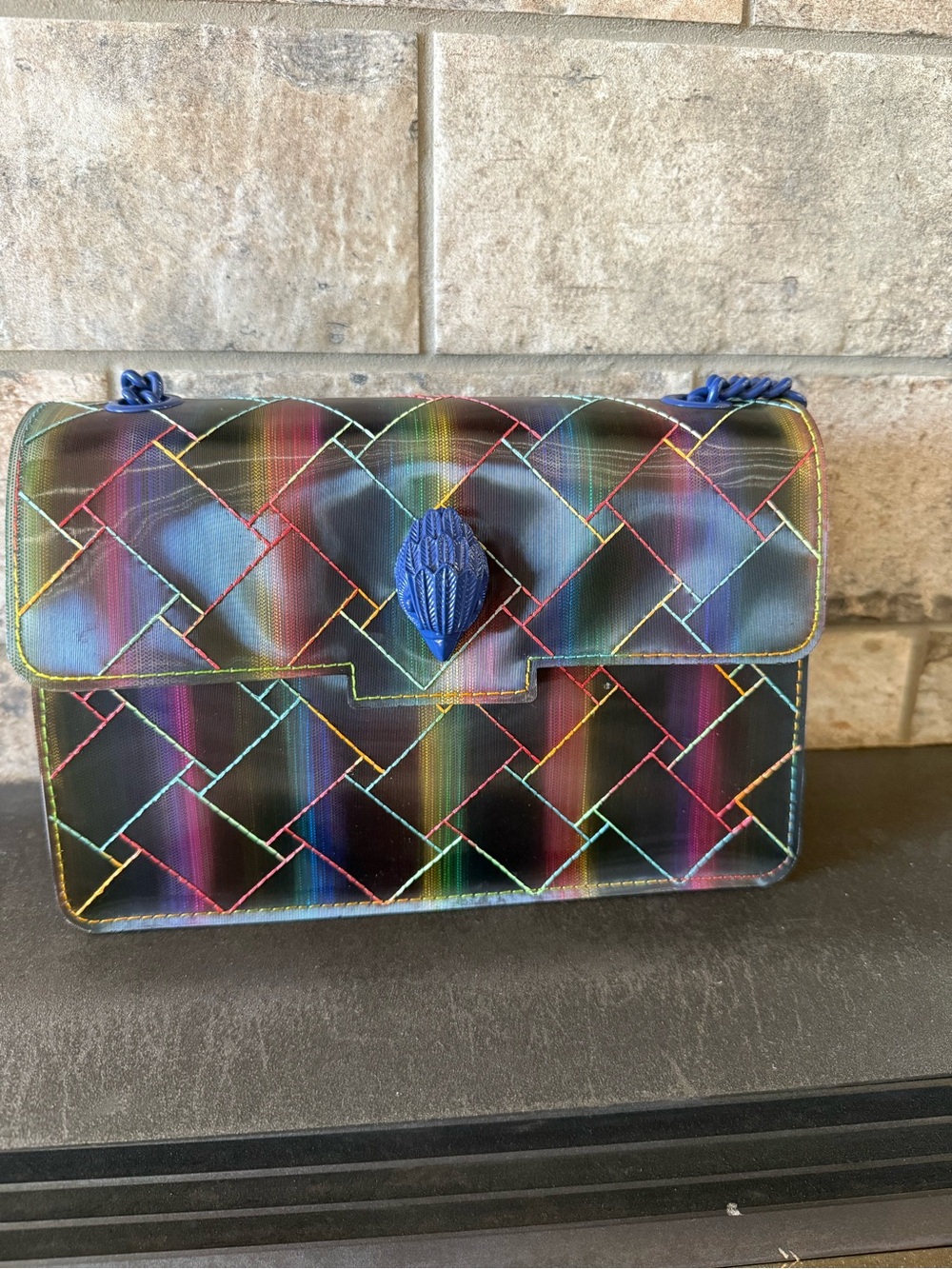 Kurt Geiger Multicolor Iridescent Chain Shoulder Bag